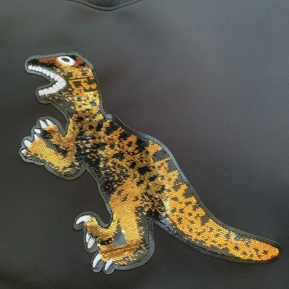Noli Sequin Dinosaur Patch in Gold and Black [New Without Tags] Medium - Picture 1 of 7